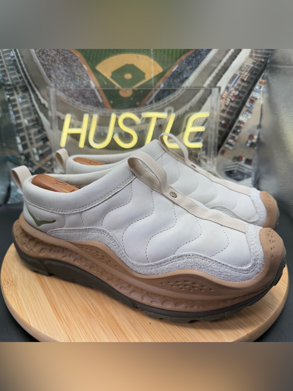 Hoka One One Ora Primo TP Elite Terrain System Oatmeal Bark W 10/ M 9